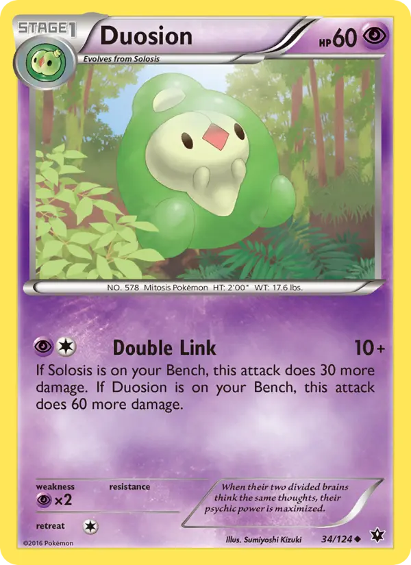 Duosion Uncommon Pokemon card #34 from Fates Collide