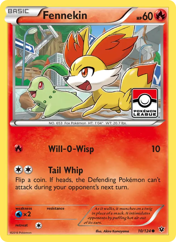 Fennekin Common Pokemon card #10 from Fates Collide