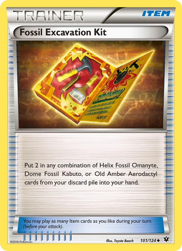 Fossil Excavation Kit Uncommon Pokemon card #101 from Fates Collide