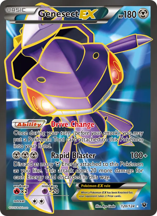 Genesect EX Ultra Rare Pokemon card #120 from Fates Collide