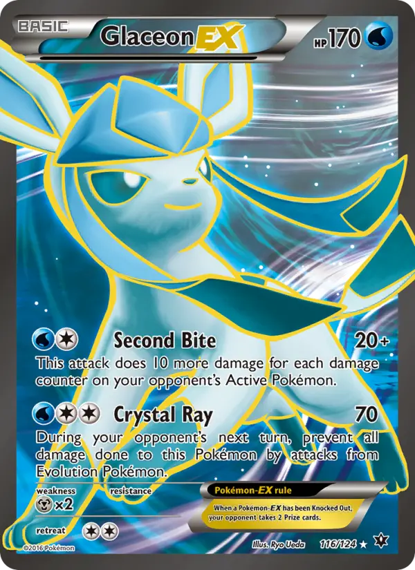 Glaceon EX Ultra Rare Pokemon card #116 from Fates Collide