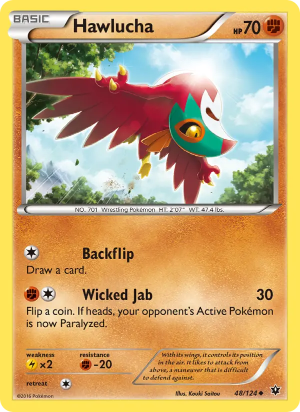 Hawlucha Uncommon Pokemon card #48 from Fates Collide