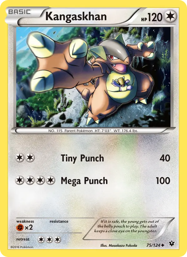 Kangaskhan Uncommon Pokemon card #75 from Fates Collide