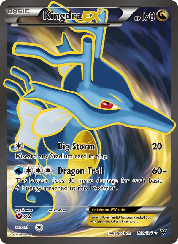 Kingdra EX Ultra Rare Pokemon card #122 from Fates Collide