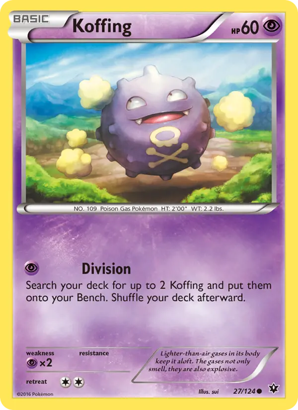Koffing Common Pokemon card #27 from Fates Collide