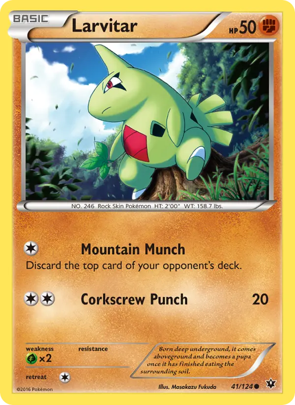 Larvitar Common Pokemon card #41 from Fates Collide