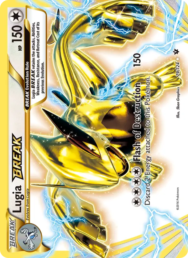 Lugia BREAK Ultra Rare Pokemon card #79 from Fates Collide