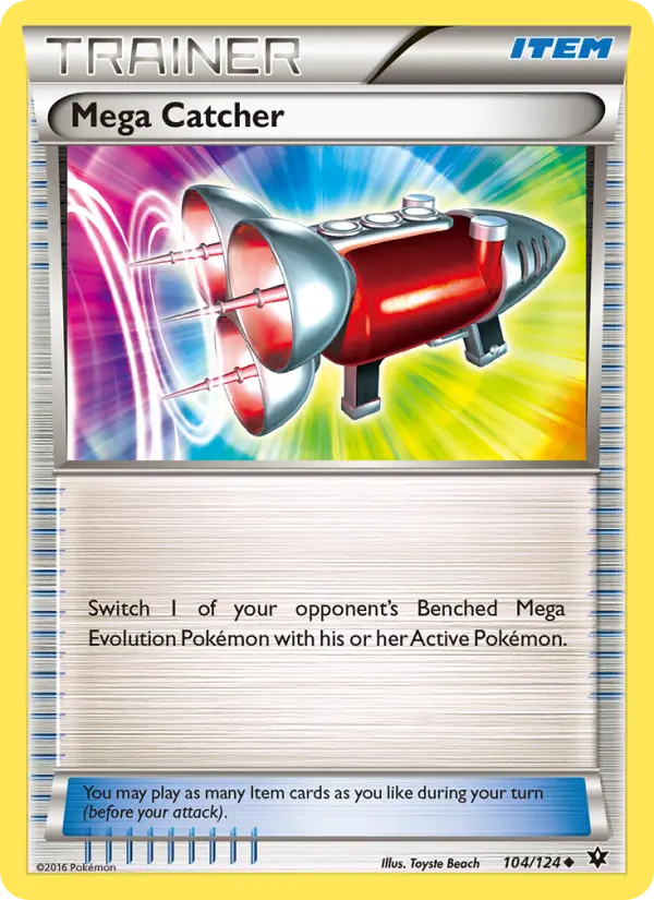 Mega Catcher Uncommon Pokemon card #104 from Fates Collide