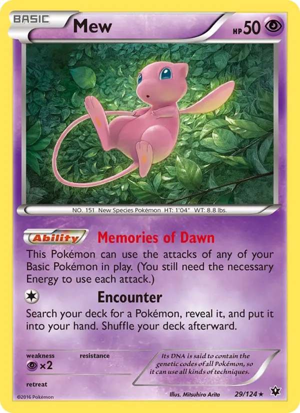 Mew Rare Pokemon card #29 from Fates Collide