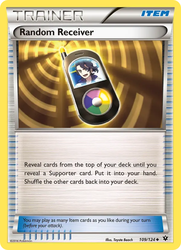 Random Receiver Uncommon Pokemon card #109 from Fates Collide