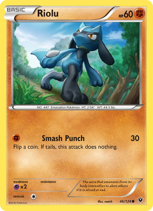 Riolu Common Pokemon card #46 from Fates Collide