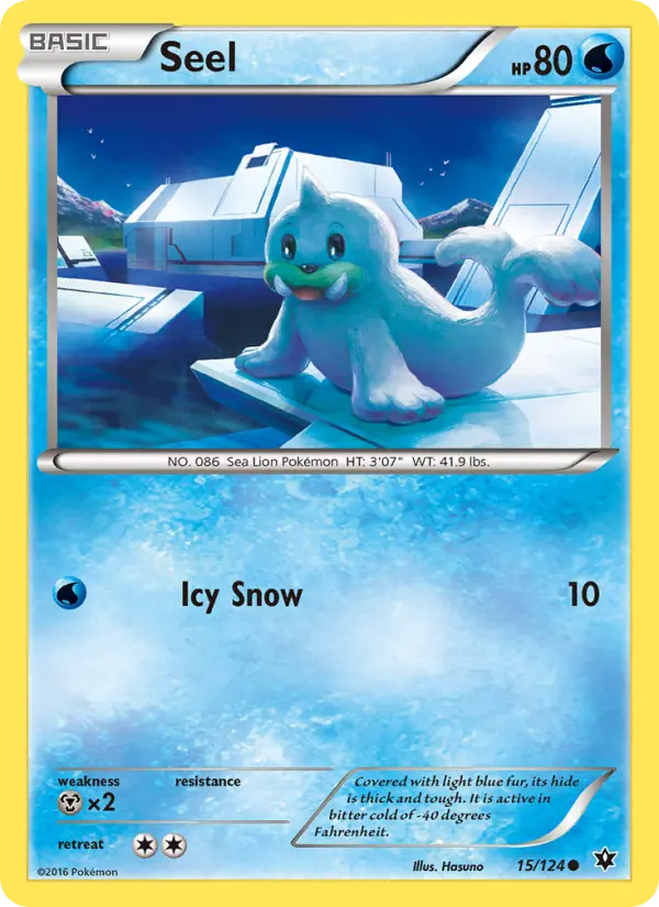 Seel Common Pokemon card #15 from Fates Collide