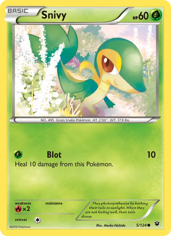 Snivy Common Pokemon card #5 from Fates Collide