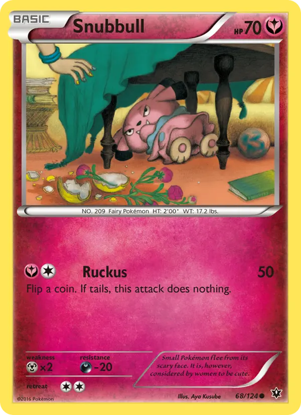 Snubbull Common Pokemon card #68 from Fates Collide