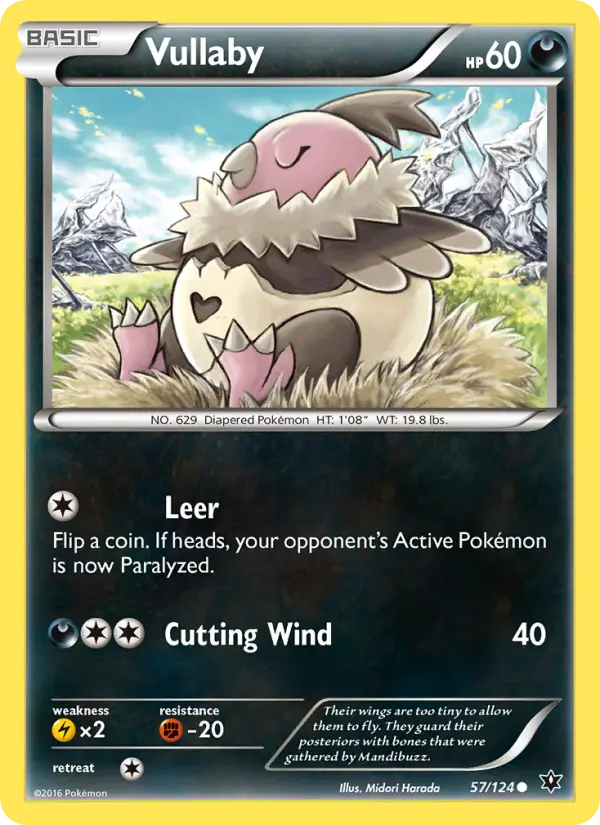 Vullaby Common Pokemon card #57 from Fates Collide