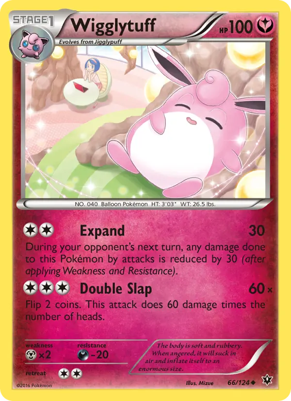 Wigglytuff Uncommon Pokemon card #66 from Fates Collide