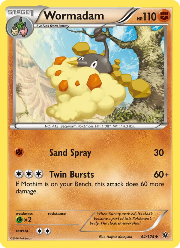 Wormadam Uncommon Pokemon card #44 from Fates Collide