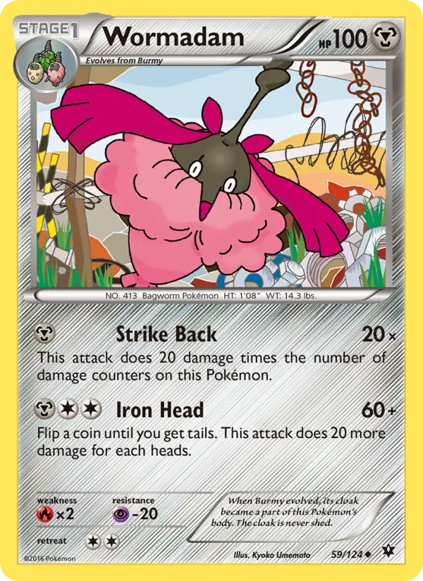 Wormadam Uncommon Pokemon card #59 from Fates Collide
