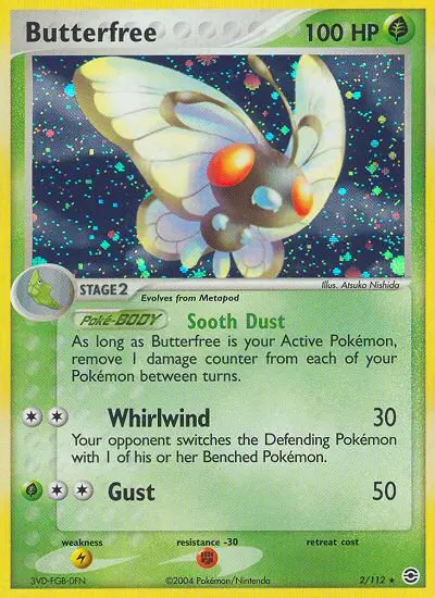 Butterfree Rare Pokemon card #2 from FireRed & LeafGreen