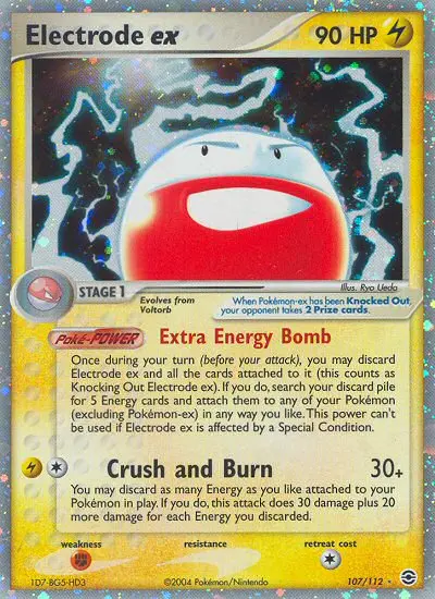 Electrode ex Rare Pokemon card #107 from FireRed & LeafGreen