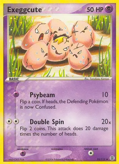 Exeggcute Uncommon Pokemon card #33 from FireRed & LeafGreen