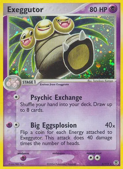 Exeggutor Rare Pokemon card #5 from FireRed & LeafGreen