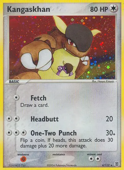 Kangaskhan Rare Pokemon card #6 from FireRed & LeafGreen