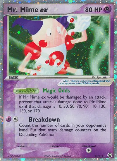 Mr. Mime ex Rare Pokemon card #110 from FireRed & LeafGreen