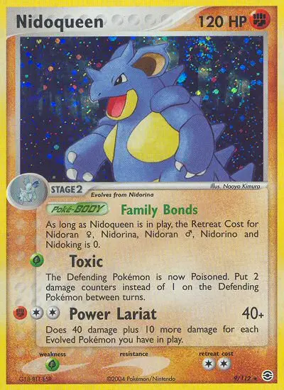 Nidoqueen Rare Pokemon card #9 from FireRed & LeafGreen