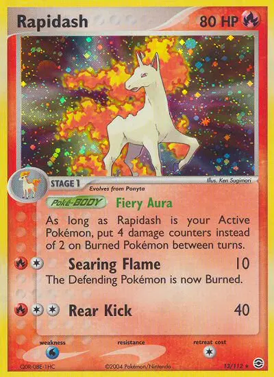 Rapidash Rare Pokemon card #13 from FireRed & LeafGreen