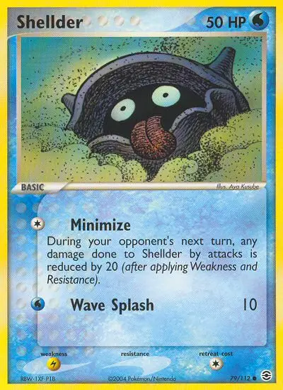 Shellder Common Pokemon card #79 from FireRed & LeafGreen