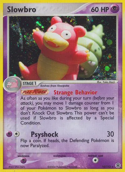 Slowbro Rare Pokemon card #14 from FireRed & LeafGreen