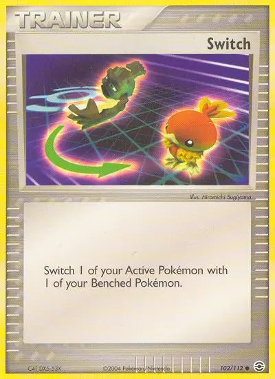 Switch Common Pokemon card #102 from FireRed & LeafGreen