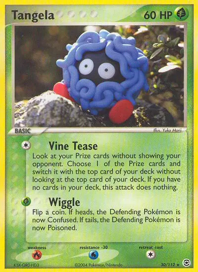 Tangela Rare Pokemon card #30 from FireRed & LeafGreen