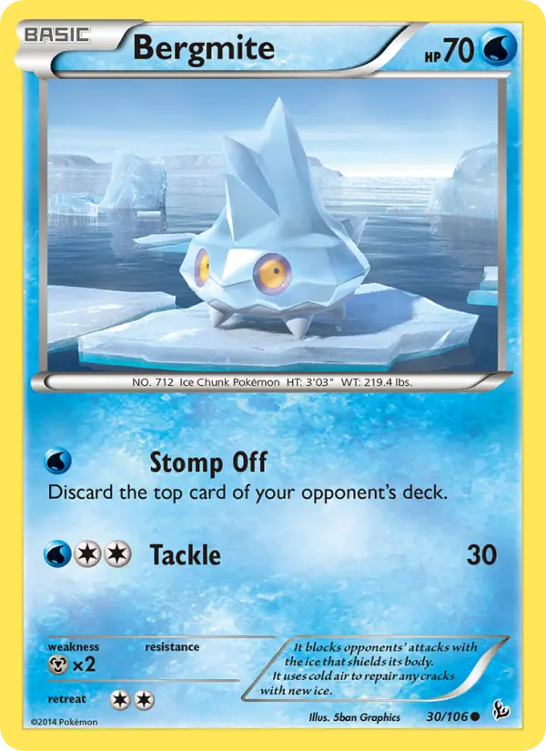 Bergmite Common Pokemon card #30 from Flashfire