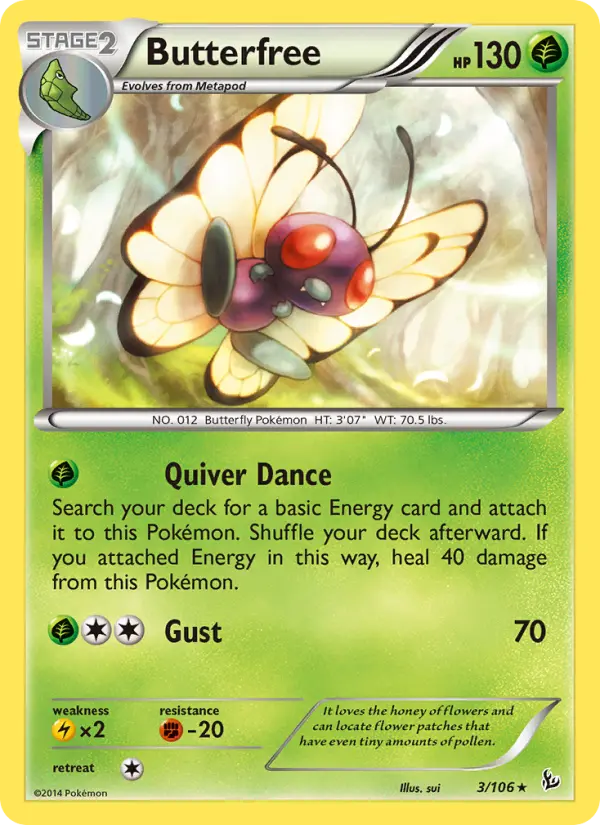 Butterfree Rare Pokemon card #3 from Flashfire