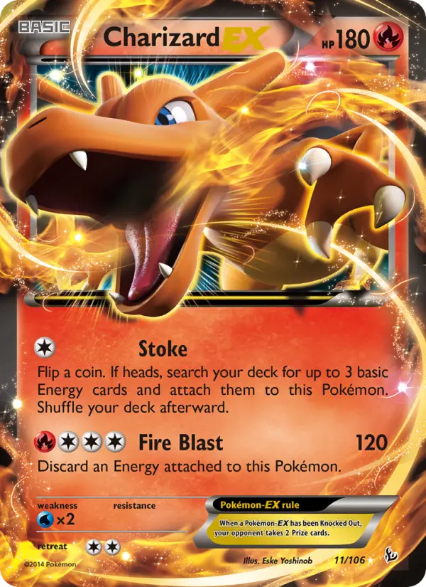 Charizard EX Ultra Rare Pokemon card #11 from Flashfire