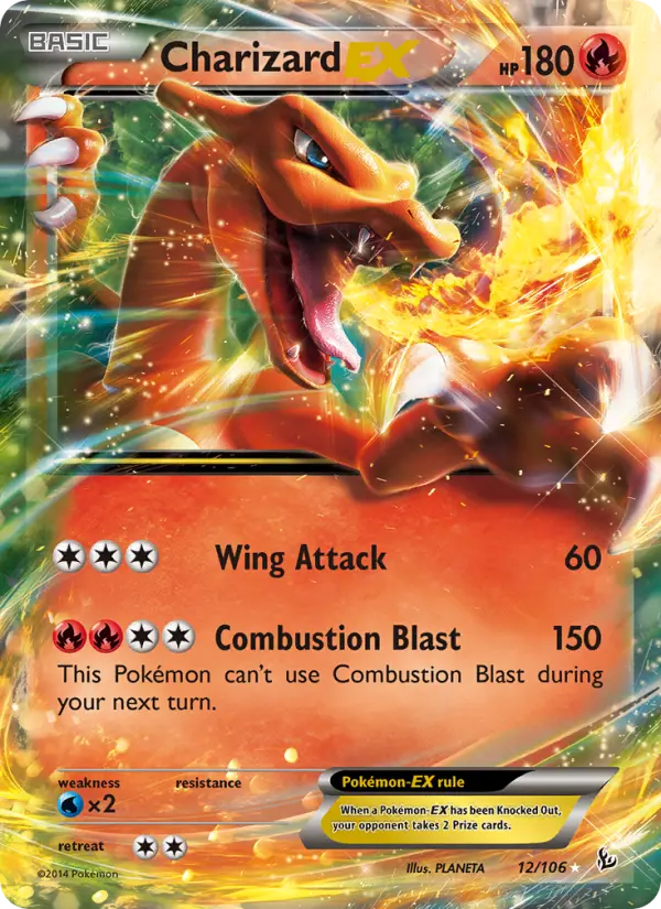 Charizard EX Ultra Rare Pokemon card #12 from Flashfire