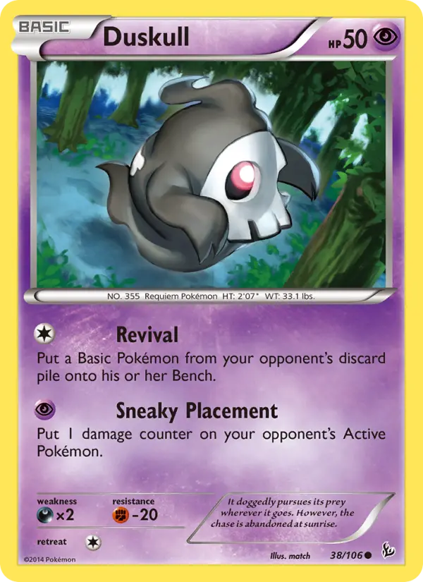 Duskull Common Pokemon card #38 from Flashfire