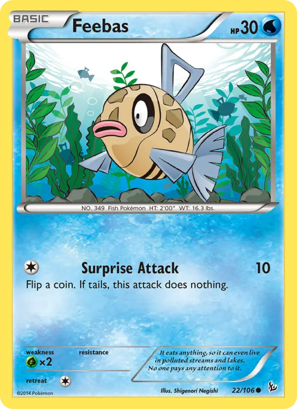 Feebas Common Pokemon card #22 from Flashfire
