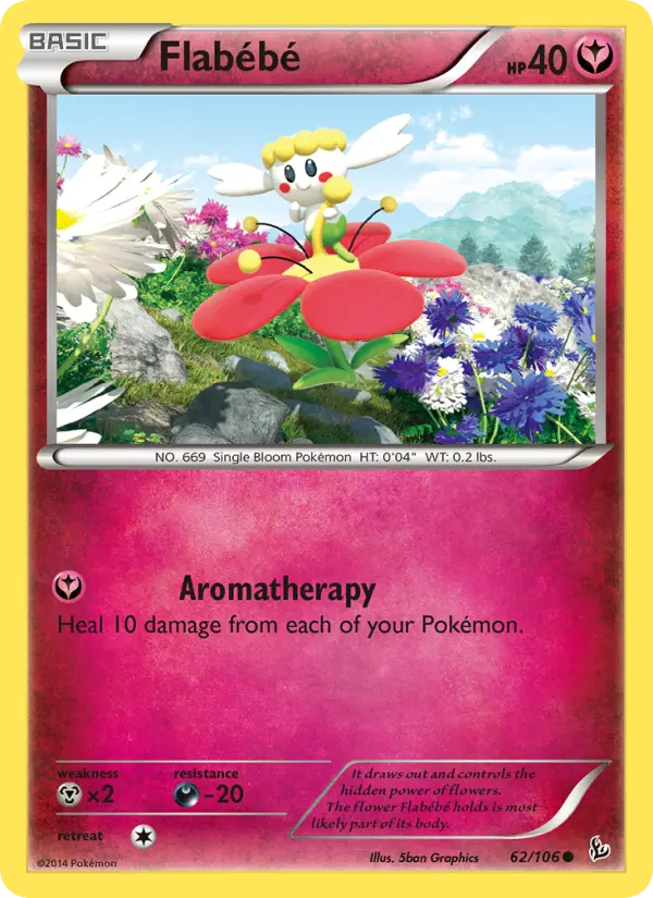 Flabébé Common Pokemon card #62 from Flashfire