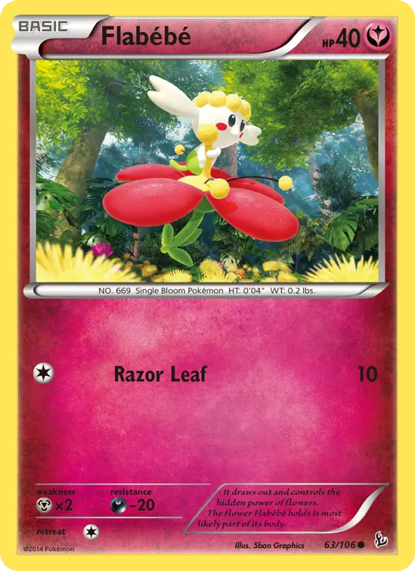 Flabébé Common Pokemon card #63 from Flashfire