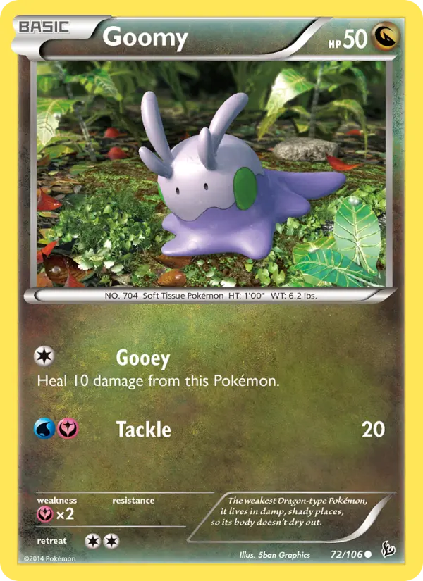 Goomy Common Pokemon card #72 from Flashfire