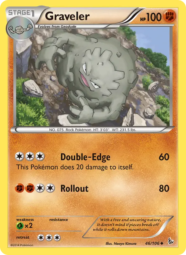 Graveler Uncommon Pokemon card #46 from Flashfire