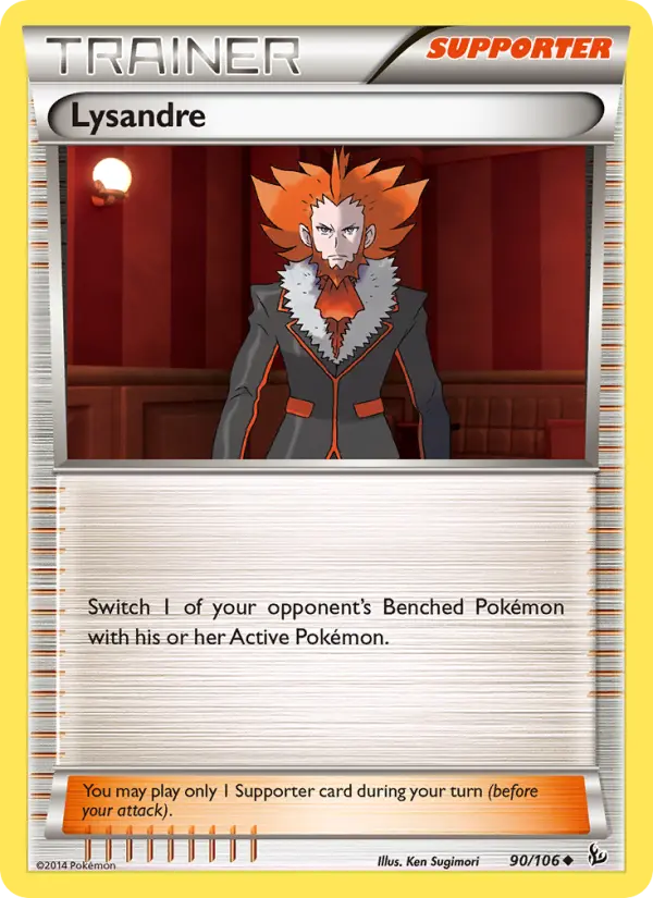 Lysandre Uncommon Pokemon card #90 from Flashfire