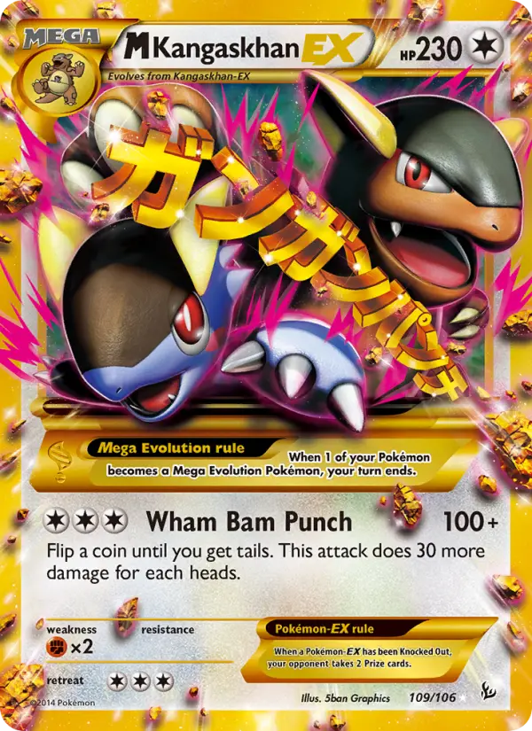 M Kangaskhan EX Secret Rare Pokemon card #109 from Flashfire