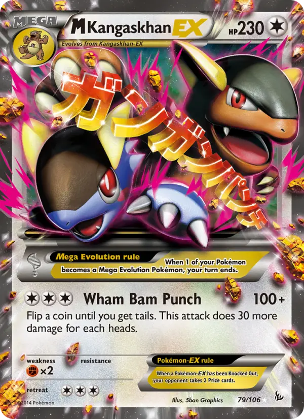 M Kangaskhan EX Ultra Rare Pokemon card #79 from Flashfire