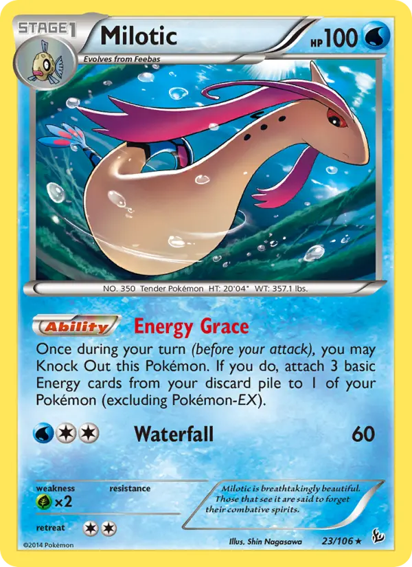 Milotic Rare Pokemon card #23 from Flashfire