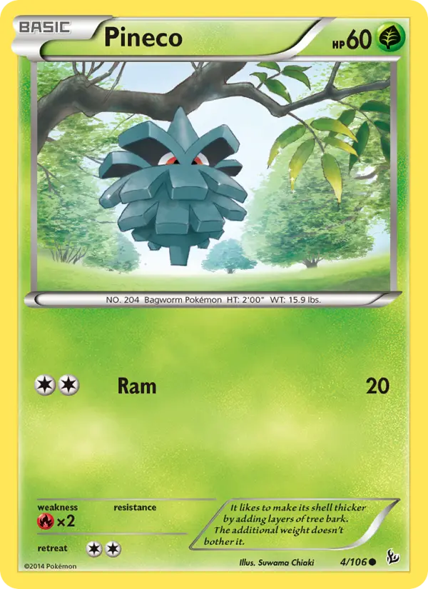 Pineco Common Pokemon card #4 from Flashfire