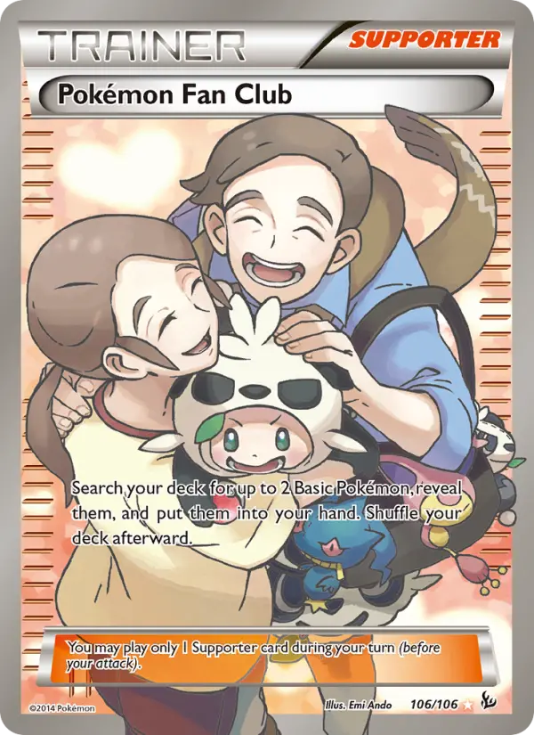 Pokémon Fan Club Ultra Rare Pokemon card #106 from Flashfire